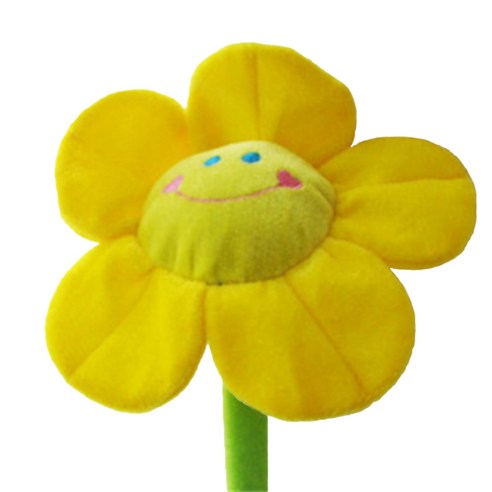 해솔 플라워 꽂이 장식 인테리어 인형 스마일, 옐로우, 40cm