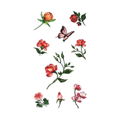 비비에라 반영구적 패션 타투 스티커 85 x 150 mm, W-0724, 1개