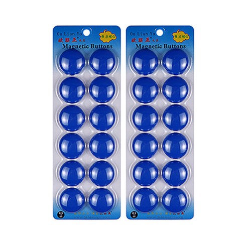 정월나나 화이트보드 메모 교재용 자석 12p, 블루, 2개