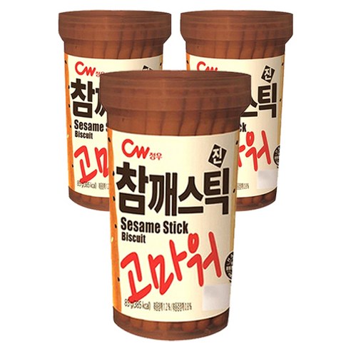 참깨스틱진 글자 랜덤발송, 85g, 3개