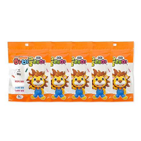 토단교재 하비클레이 5p, 주황, 1세트