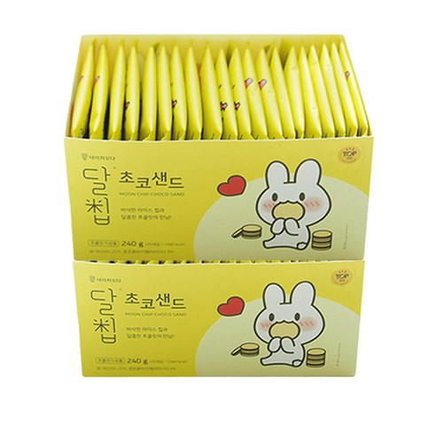 달칩 네이처오다 초코샌드 20p, 초코맛, 2개, 240g
