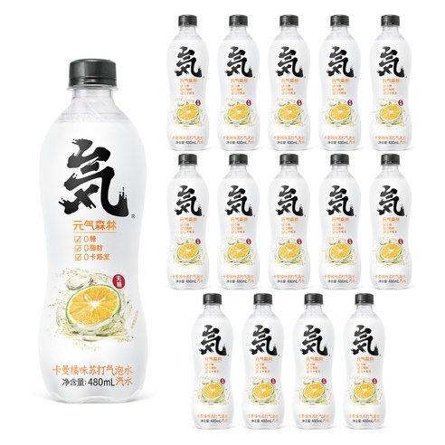 젠키 스파클링 무설탕 탄산음료 시트러스향, 480ml, 15개