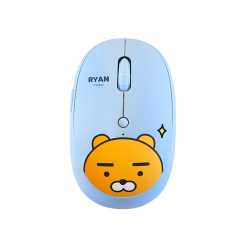 카카오프렌즈 KF 반짝 라이언 멀티 페어링 블루투스 무선충전 마우스 KFM100R, 혼합색상