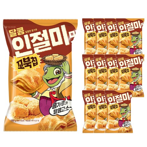 꼬북칩 달콩인절미, 160g, 12개
