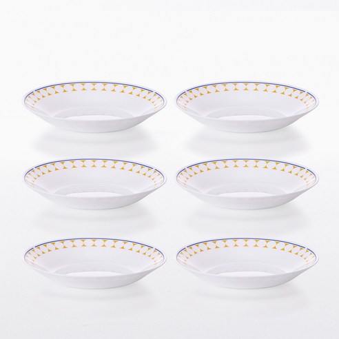 파이렉스 밀크글라스 앞접시 6p, 하모니팝, 6개