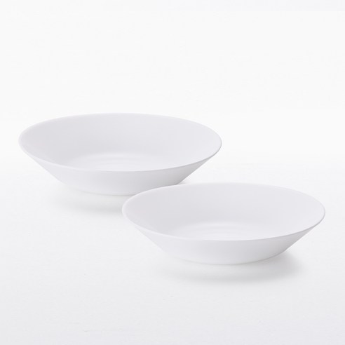 파이렉스 밀크글라스 앞접시 2p, 밀크화이트, 2개
