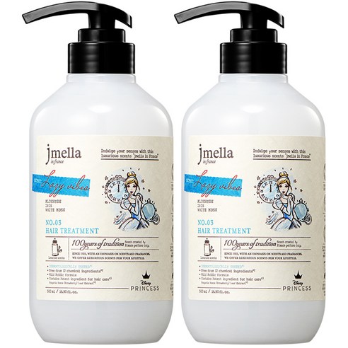 제이멜라 인 프랑스 디즈니 레이지 바이브 헤어 트리트먼트, 2개, 500ml