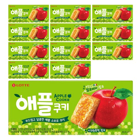 롯데제과 애플 쿠키, 230g, 12개