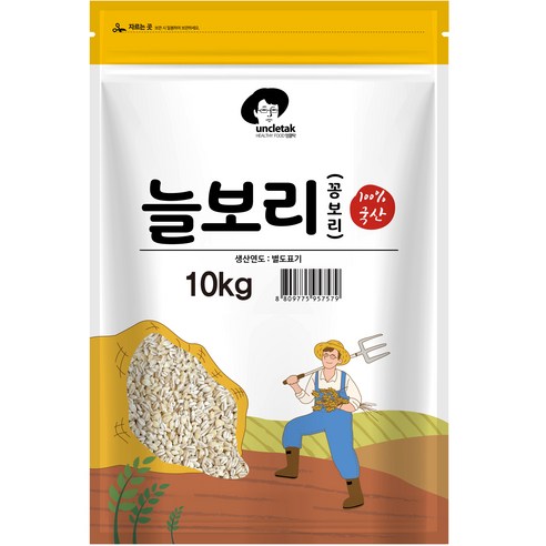 엉클탁 국산 늘보리 꽁보리, 10kg, 1개