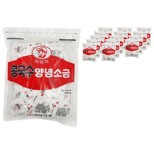 범아뽀빠이 콩국수 양념소금 200p, 15개, 600g