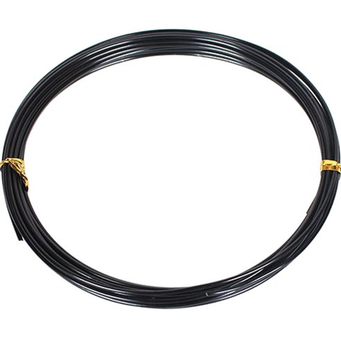 공예 철 와이어 1.5mm x 5m, 12 블랙, 1개