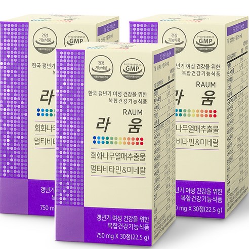 닥터피플 여성용 갱년기 건강을 위한 라움 비타민 22.5g, 3개