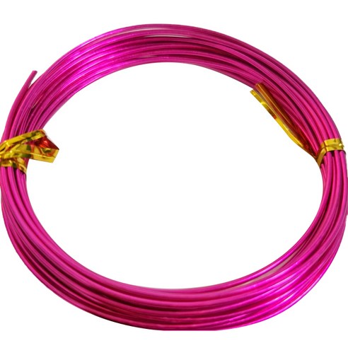 수공예 컬러 철사 1.5mm, 22 로즈레드, 1개
