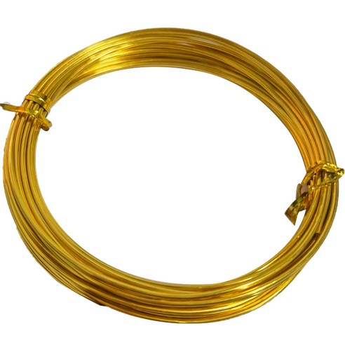 수공예 컬러 철사 1.5mm, 27 골드, 1개