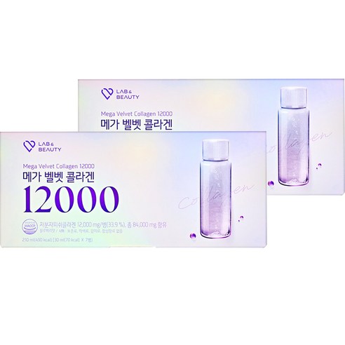 콜라겐  랩앤뷰티 메가 벨벳 콜라겐 12000 7p, 210ml, 2개