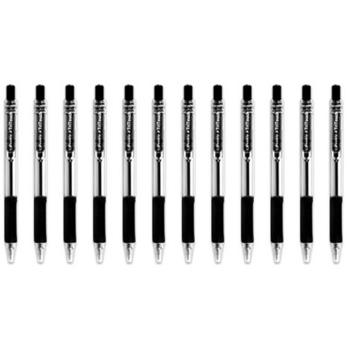 더블에이 트라이터치 볼펜 0.7mm, 블랙, 12개