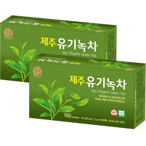 우리차 제주 유기녹차, 1.2g, 100개입, 2개