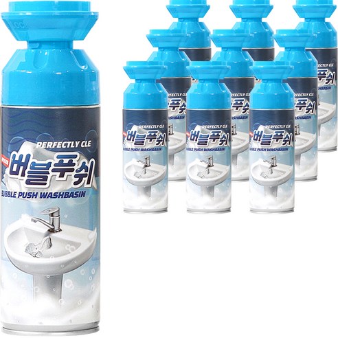 버블푸쉬 배수구 세면대 살균 탈취 청소 세정제, 10개, 250g
