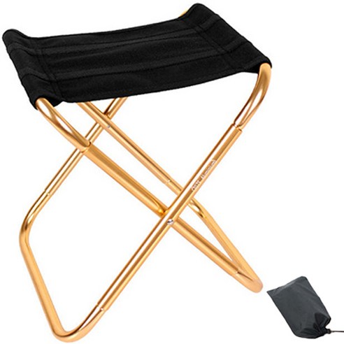비제이팩토리 킵샌딩 알루미늄 포터블 캠핑 의자, 골드, 1개
