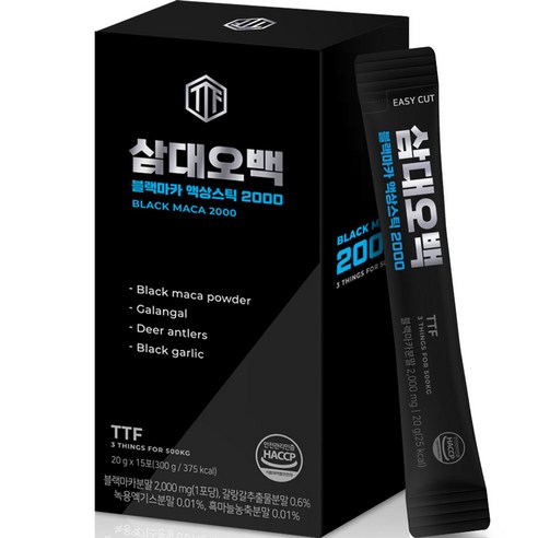 뉴트리커먼 삼대오백 블랙 마카 2000mg 액상스틱 흑마늘 녹용, 300g, 4개