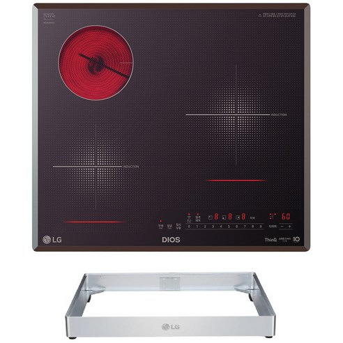 LG전자 DIOS 하이브리드 전기레인지 3구 + 프리스탠딩 8.5cm 세트, BEY3GST2C, 방문설치 BEY3MPSTC