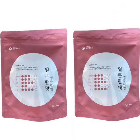 시크릿 명품한알 고체 동전 코인 캠핑 육수 자연 원재료 조미료 얼큰한맛 60g (3g x 20EA), 3g, 2개