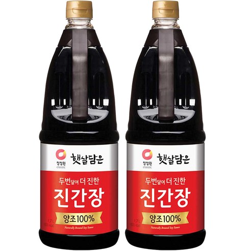 햇살담은 두번달여더진한 진간장, 1.7L, 2개