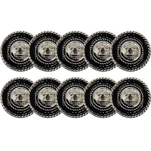 스마트 단추 21mm, 10개, 니켈블랙
