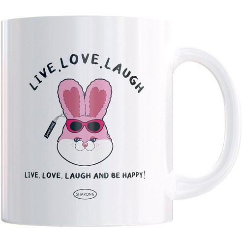 샤론6 디자인 머그컵 330ml, 핑키, 1개
