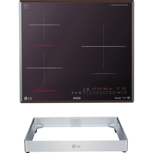 LG전자 DIOS 인덕션 전기레인지 프리스탠딩 8.5cm 3구, BEI3MQTC, 방문설치