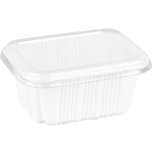 스완 국 찜 탕 도시락 실링 배달 일회 용기 19159 1650ml x 50p 백색 + 뚜껑 50p 세트, 50개입, 1세트