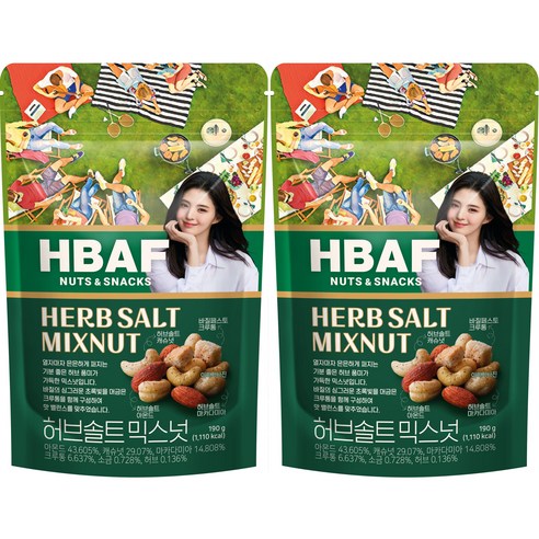 바프 허브솔트 믹스넛, 190g, 2개