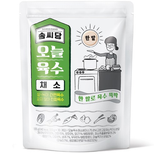 팔도 솜씨당 오늘육수 채소, 105g, 1개