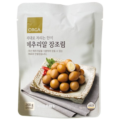 ORGA 제대로 차리는 한끼 메추리알 장조림, 3개, 200g