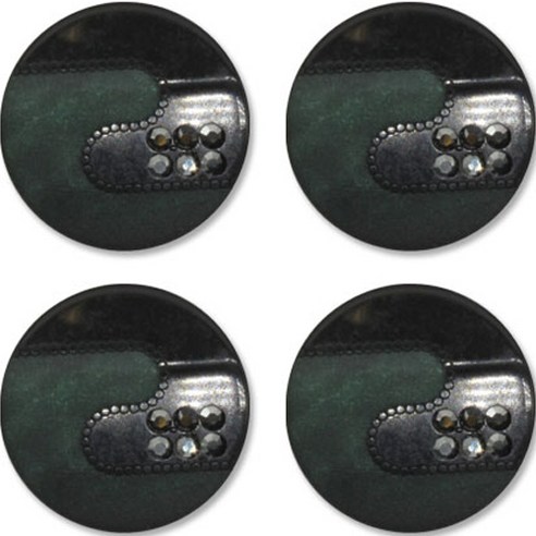 고급 큐빅 가디건 코트 단추 30mm, 보석1(그린), 4개