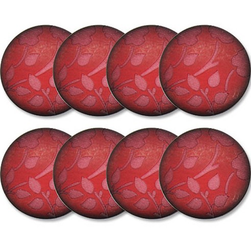 고급 큐빅 가디건 코트 단추 15mm, 8개, 꽃2(레드)