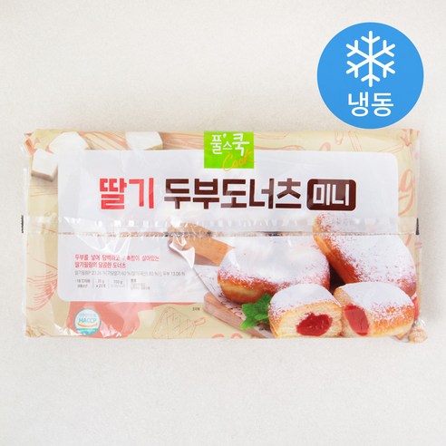 풀스쿡 딸기 두부도너츠 미니 (냉동), 700g, 1개