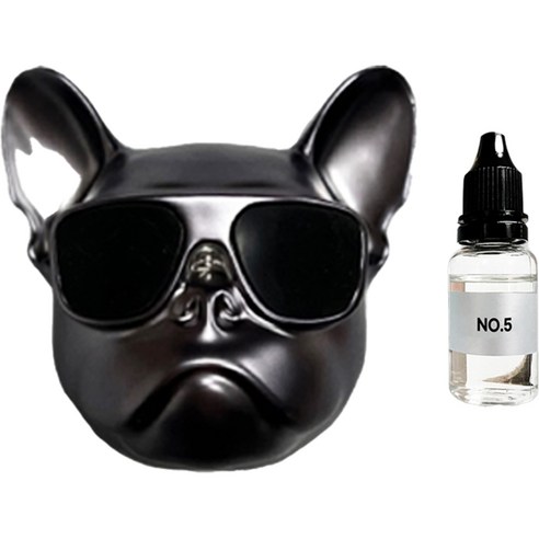 엠퓨처 차량용 불독 방향제 매트스페이스그레이 + 오일 15ml + 클립 3cm + 오일솜 세트, No5, 1세트