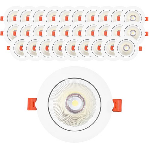 시그마LED COB 다운라이트 10W 각도조절 DC타입 안정기 일체형 매입등, 주광색(화이트), 30개