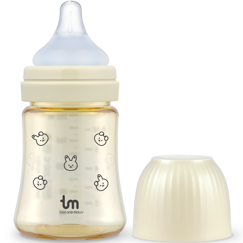 토비앤몰리 돗바니 PPSU 젖병 180ml 싱글팩, 1단계(1~3개월), 바닐라, 1개