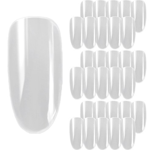 엘비아 오발 네일팁 3호 50p, 클리어, 4개