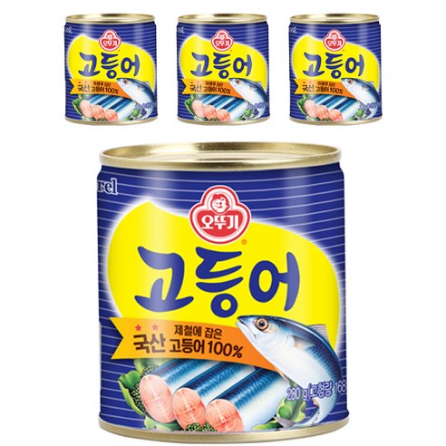 오뚜기 고등어, 4개, 280g