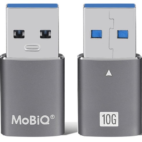 모비큐 A 타입 USB 3.2를 C 타입으로 변환하는 OTG 젠더 10Gbps 고속 2개 세트, 스페이스 그레이 색상, EM-ATCP2P 
PC부품