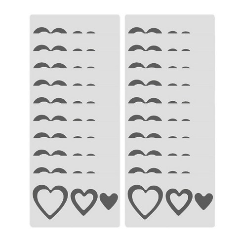 데이소이 다양한 모양 미끄럼 방지 스티커, 05 하트 그레이, 20개