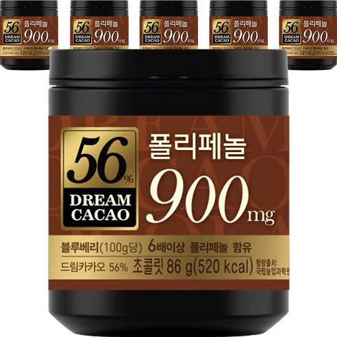 드림카카오 56% 초콜릿, 6개, 86g