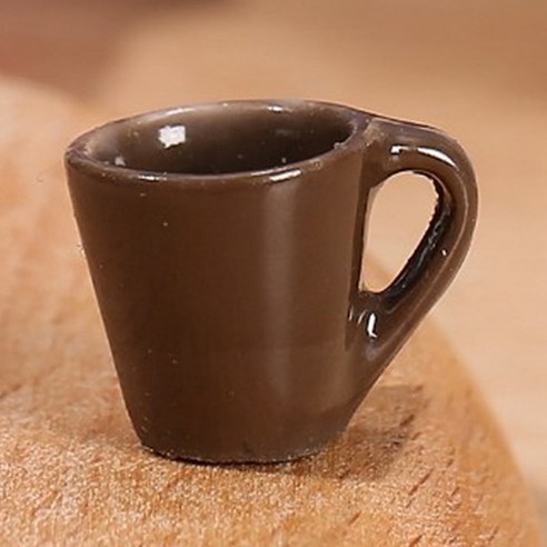 블루리빙 미니어처 주방 소품 모형 컵, 브라운