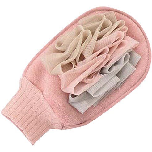 코코마트 양면 장갑형 샤워 때밀이 타월, 핑크, 1개, 1개입