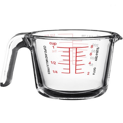 오븐락 퓨어 내열유리 계량컵 11780, 혼합색상, 1000ml, 1개