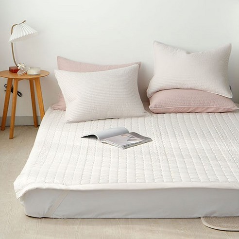 아망떼 댄디 세미마이크로 피그먼트 침대패드, 크림